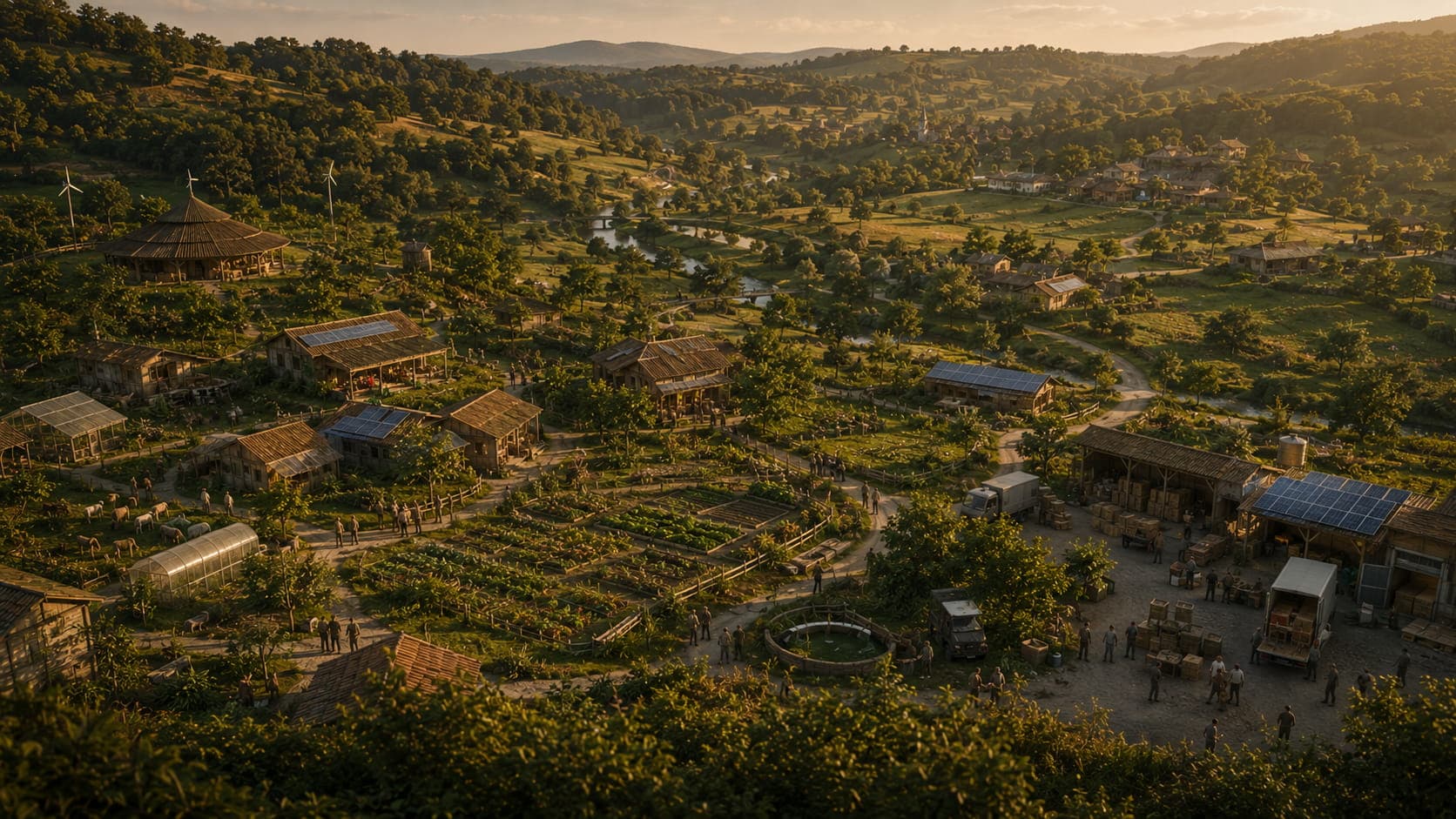 Village integre dans son bassin de vie.